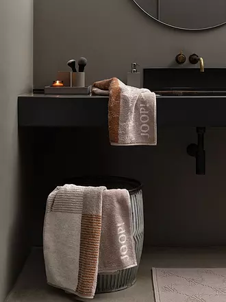 JOOP | Drap de douche 80x150cm DIVIDED SQUARES Aqua | beige